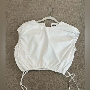 cute white zara top!